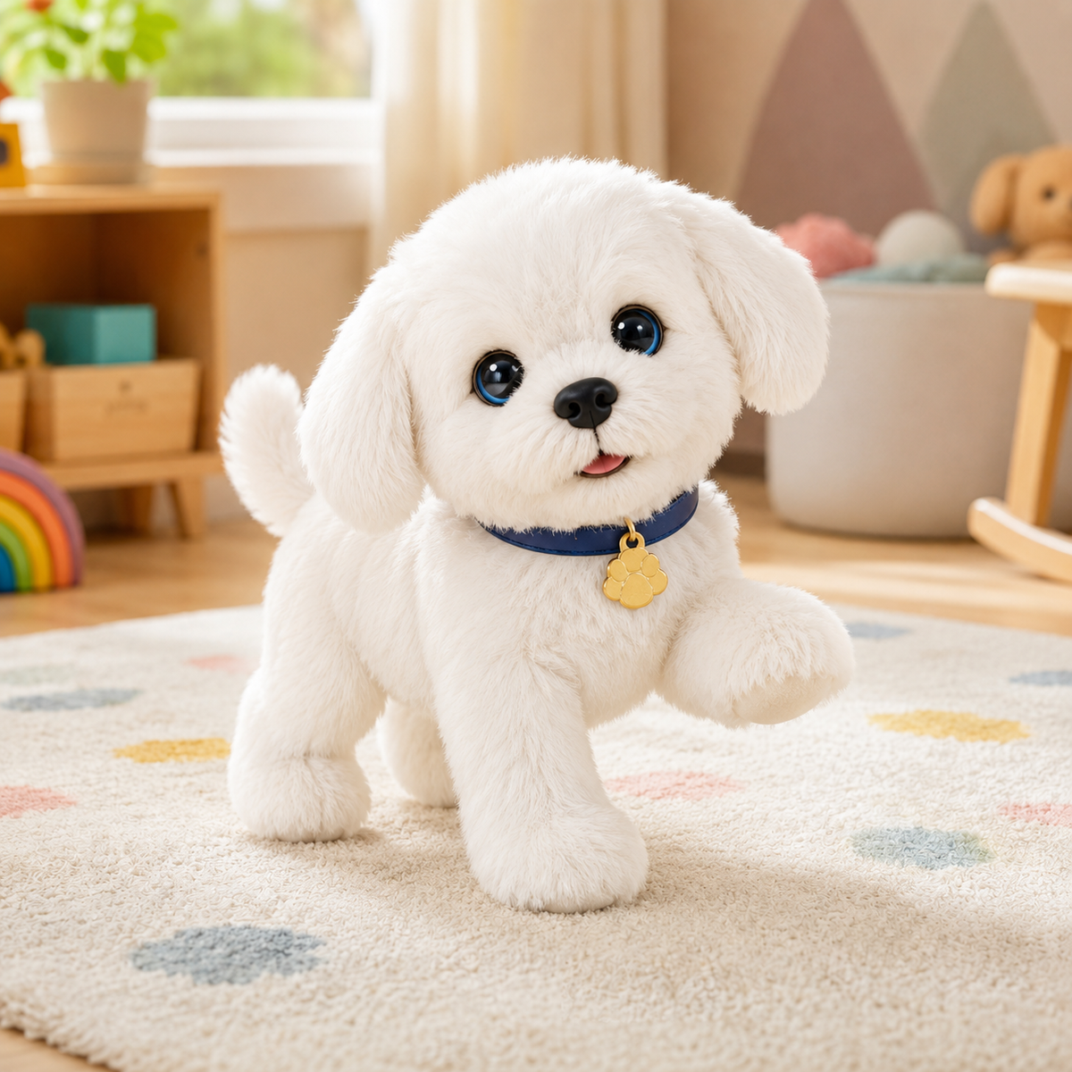 Realistic Robotic Dog Toy Interactive Plush Pet Companion