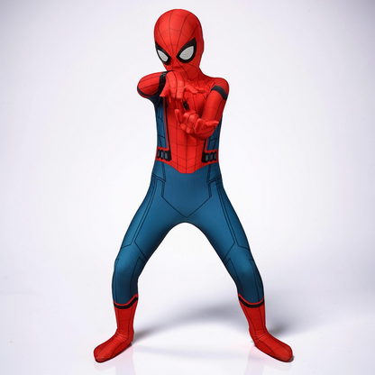 Kids Superhero Costume Stretch Cosplay Suit Mask Halloween