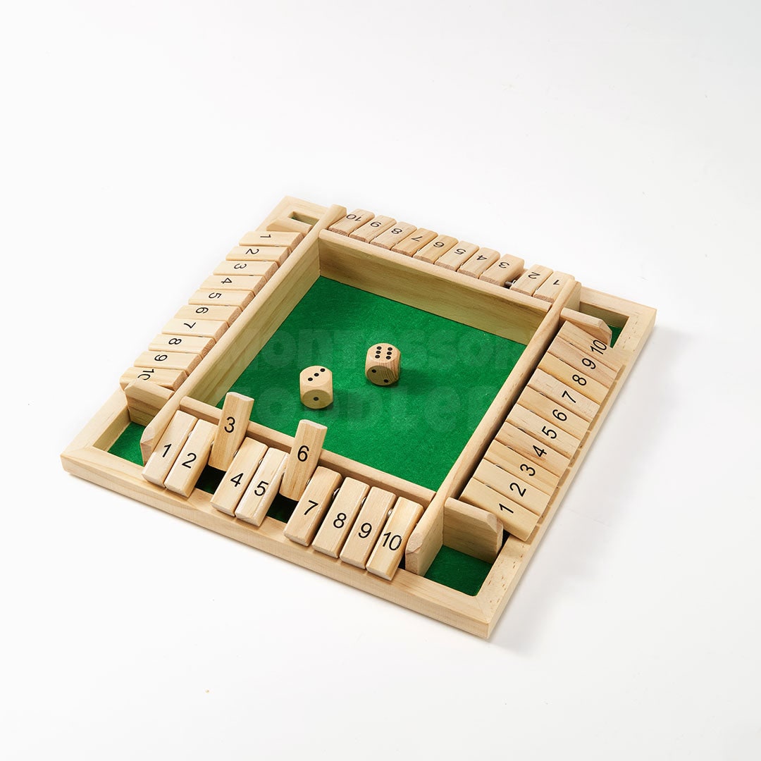 Shut the Box Game Family Night Wooden Dice Board – Slumberkiddies