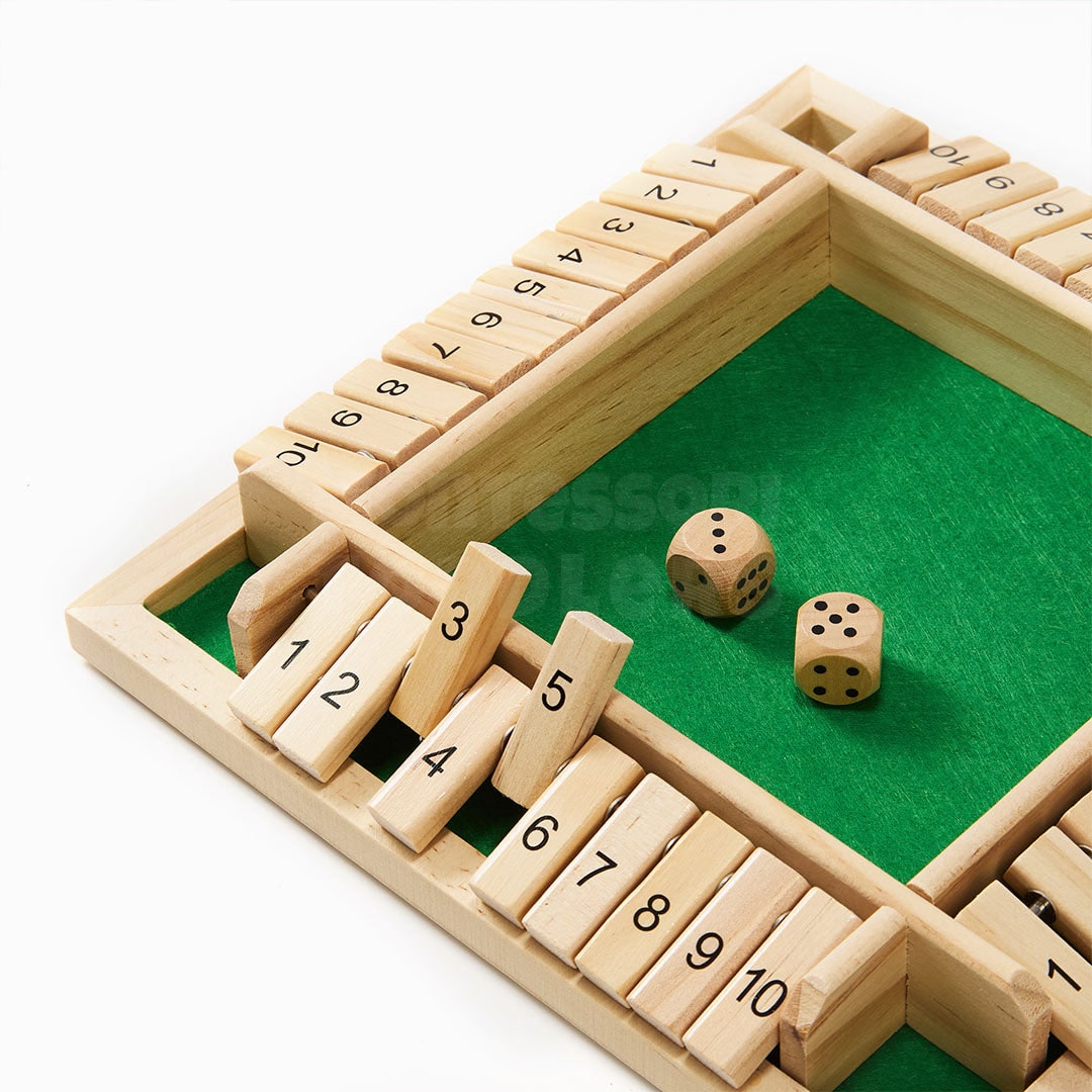 Shut the Box Game Family Night Wooden Dice Board￼ - Image 2