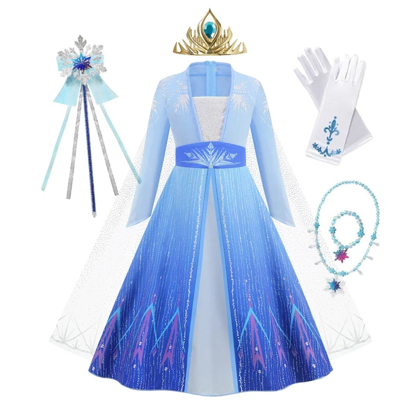 Snow Princess Women's Kids Halloween Costume Cosplay Costume - Image 10