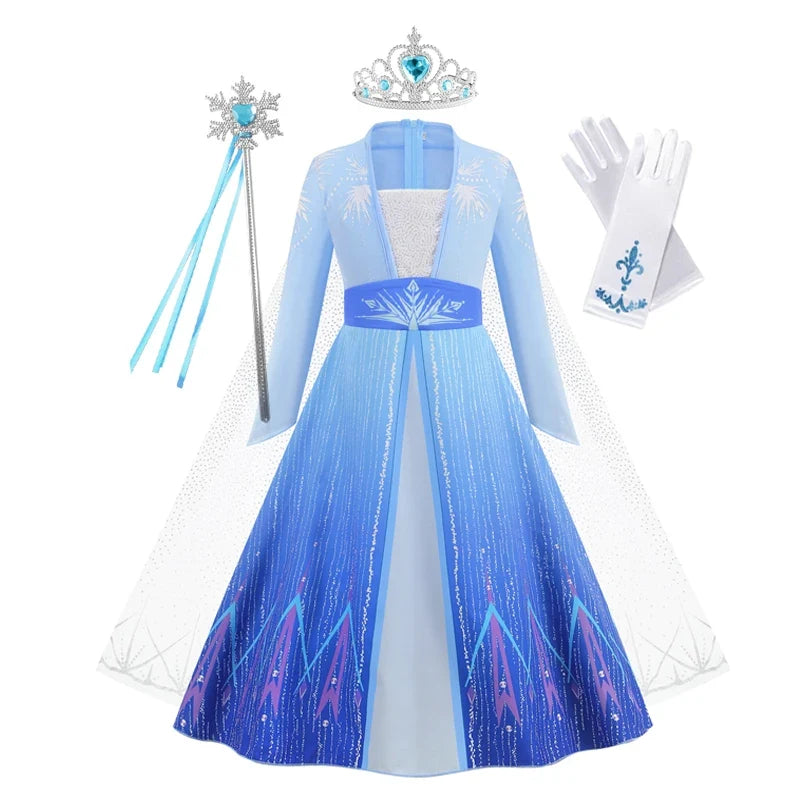Snow Princess Women's Kids Halloween Costume Cosplay Costume - Image 11