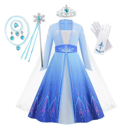 Snow Princess Women's Kids Halloween Costume Cosplay Costume - Image 12