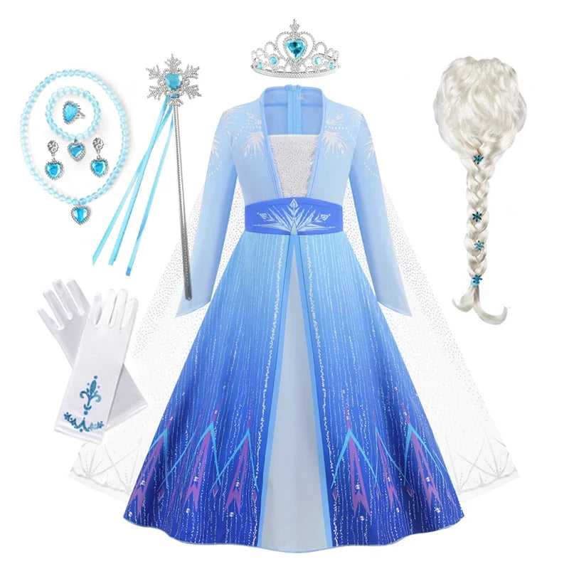 Snow Princess Women's Kids Halloween Costume Cosplay Costume - Image 14