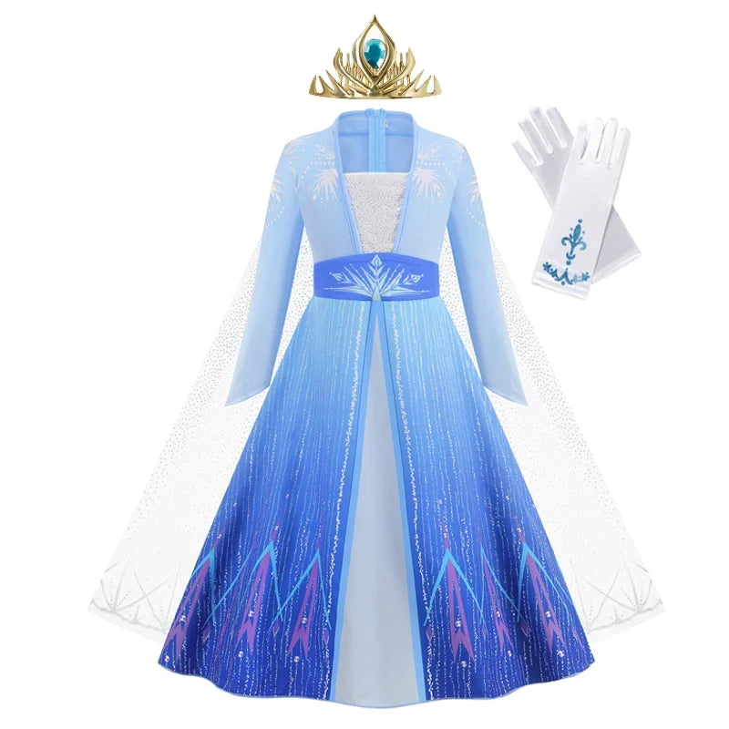 Snow Princess Women's Kids Halloween Costume Cosplay Costume - Image 8