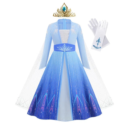 Snow Princess Women's Kids Halloween Costume Cosplay Costume - Image 8
