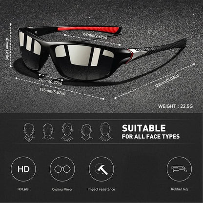 Sport Sunglasses Polarized Lenses & Uv400 Protection - Image 8