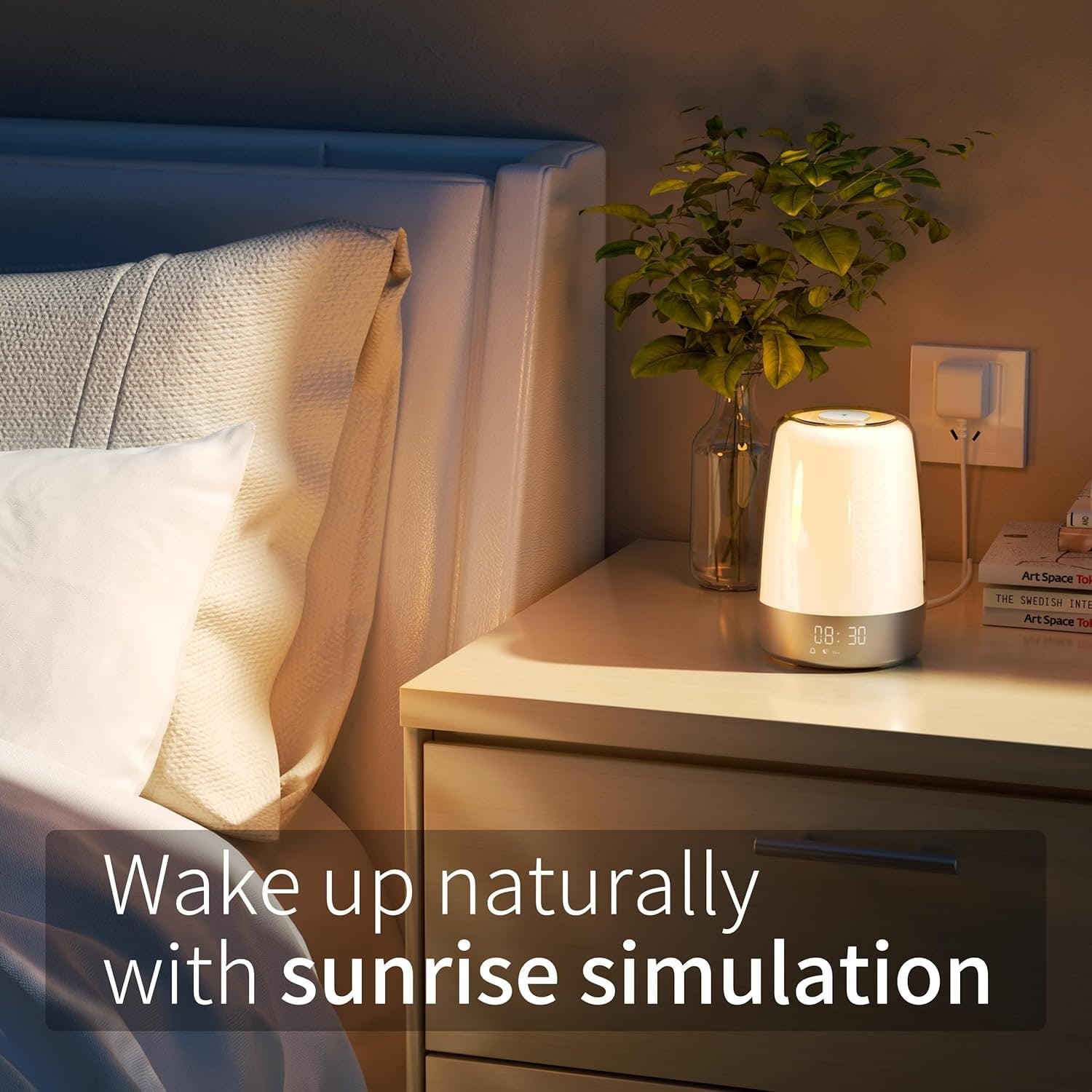 Sunrise Alarm Clock Dimmable Light and Usb-C Rechargeable Design - Image 3