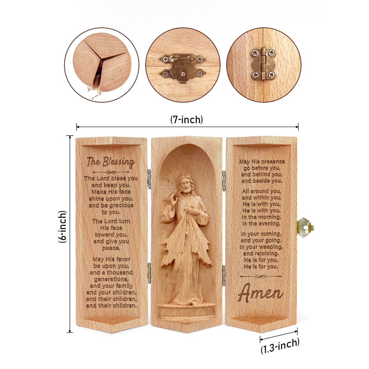 The Blessing Religious Statue Openable Sculpture Gift Box - Image 5