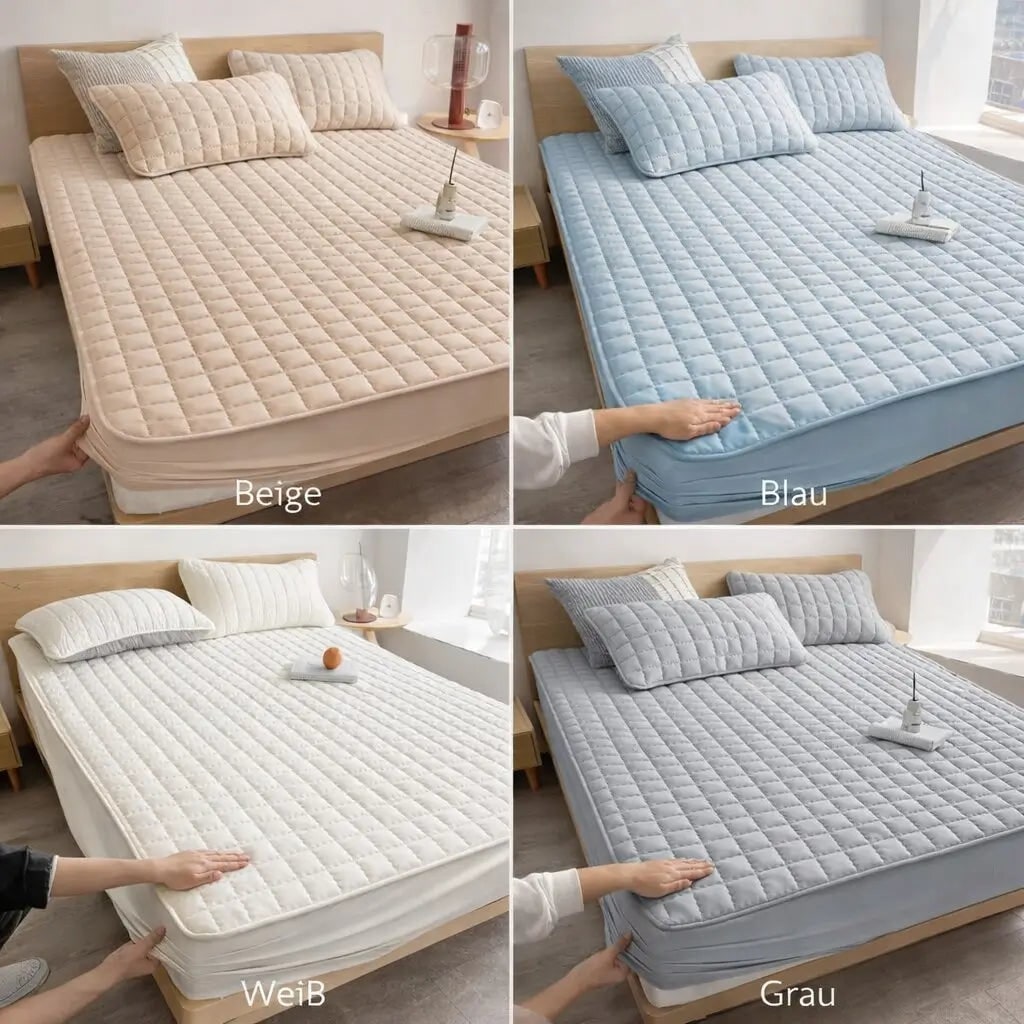 Waterproof Mattress Protector Soft Quilted Bedding Cover Comfort - Image 2