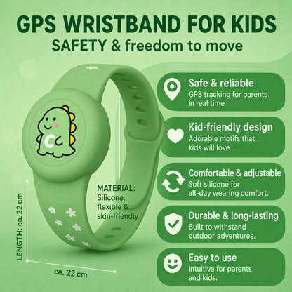 Women's Kids GPS Tracker Silicone Wristband Adjustable Design - Image 2