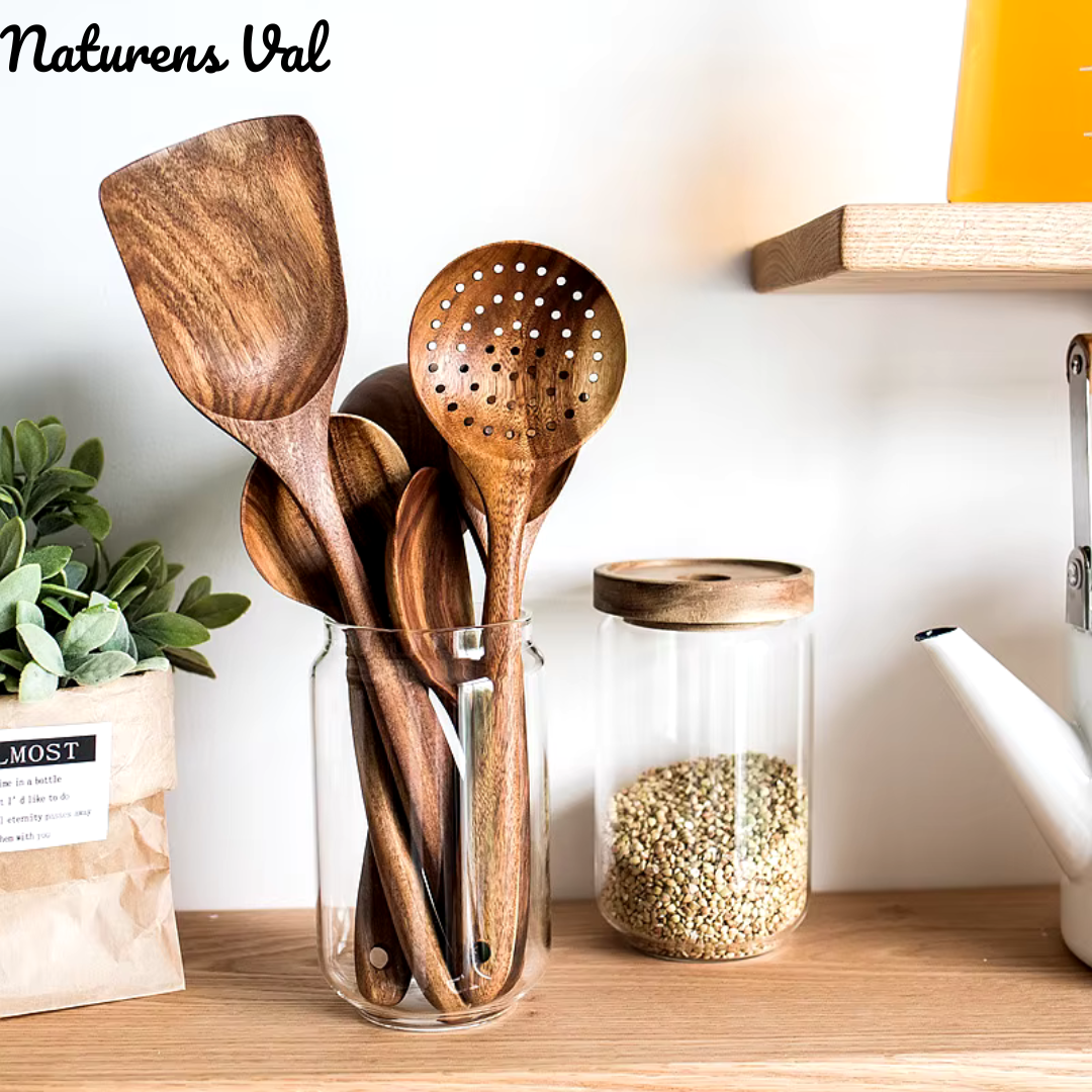 Wood Cooking Utensil Natural Bamboo Kitchen Tools Cooking - Image 3