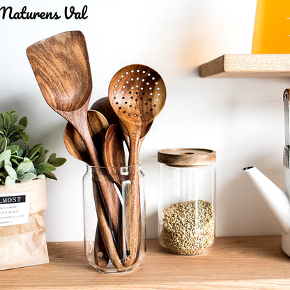 Wood Cooking Utensil Natural Bamboo Kitchen Tools Cooking - Image 3