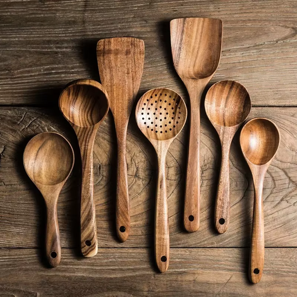 Wood Cooking Utensil Natural Bamboo Kitchen Tools Cooking