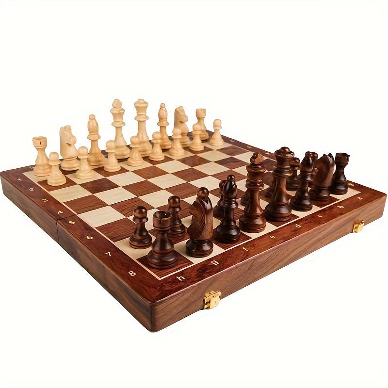 Wooden Chess Set Walnut Board and Premium Game Pieces Handmade - Image 2