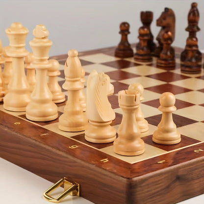Wooden Chess Set Walnut Board and Premium Game Pieces Handmade - Image 3