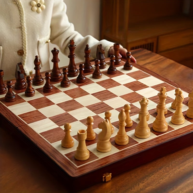 Wooden Chess Set Walnut Board and Premium Game Pieces Handmade - Image 5