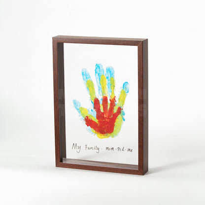 Wooden Frame Handprint Display Keepsake Craft Handprint Frame - Image 1