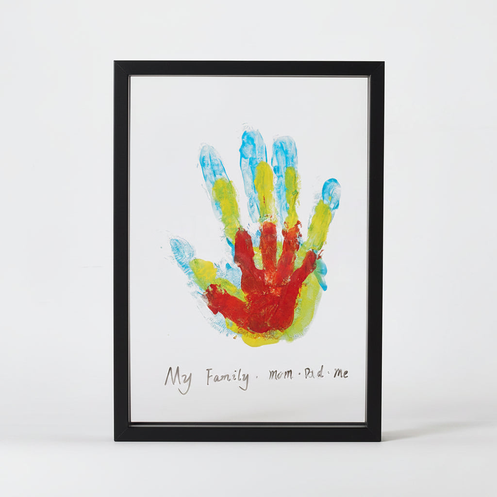 Wooden Frame Handprint Display Keepsake Craft Handprint Frame - Image 5